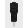 Straight dress with a small print