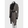 Fitted dress with striped print
