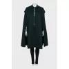 Green wool cape