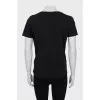 Black T-shirt with silver buttons