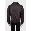 Dark red leather jacket