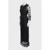 Beaded embroidery dress with tag