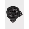 Checkered print brooch