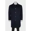 Men's Blue Cashmere Coat
