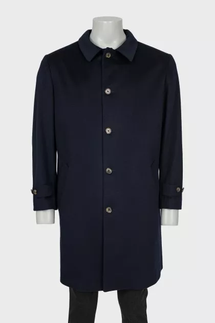 Men's Blue Cashmere Coat