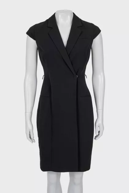 Fitted button-up jacket dress
