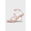 Pink leather sandals