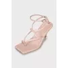 Pink leather sandals