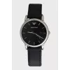 Quartz watch with black dial
