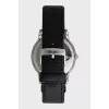 Quartz watch with black dial