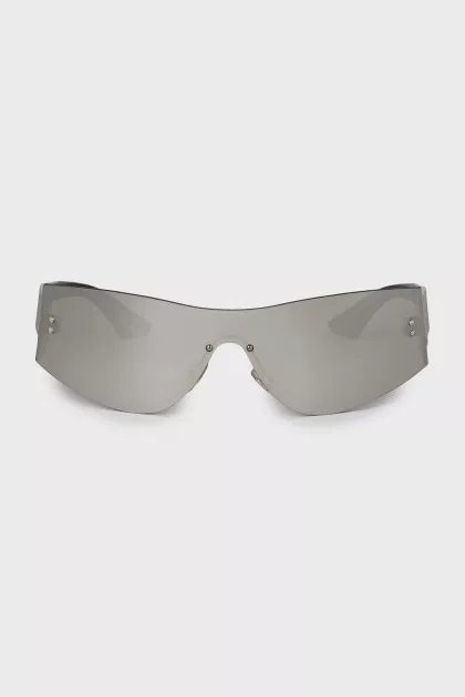 Silver colored sunglasses