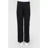 Wide black trousers