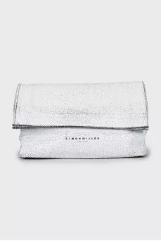 Textured leather clutch