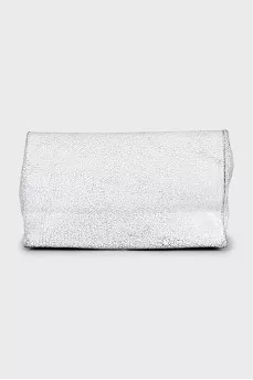 Textured leather clutch