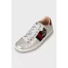 Ace sneakers decorated with patches