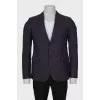 Men's purple wool cashmere jacket