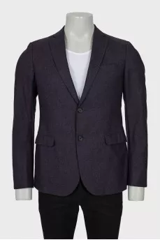 Men's purple wool cashmere jacket