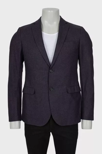 Men's purple wool cashmere jacket