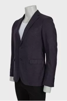 Men's purple wool cashmere jacket