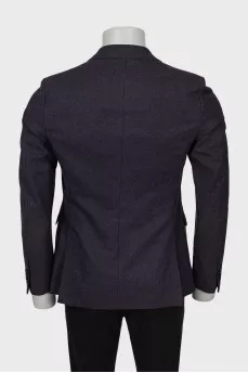 Men's purple wool cashmere jacket