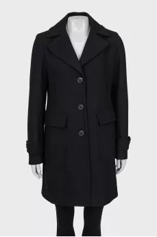 Black button down coat