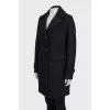 Black button down coat