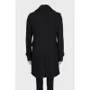 Black button down coat