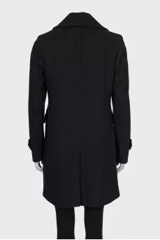 Black button down coat