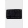 Pleated clutch in black