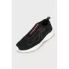 Men's black textile sneakers