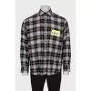 Men's two-tone oversized shirt