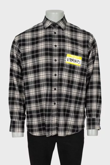 Men's two-tone oversized shirt