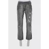 Men's ripped jeans gray