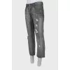 Men's ripped jeans gray