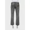 Men's ripped jeans gray