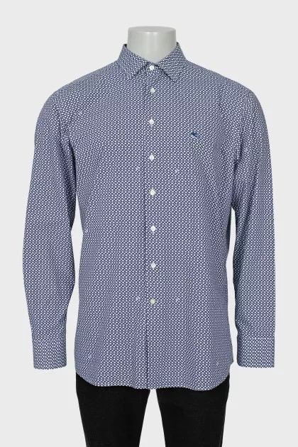 Men's two-tone logo shirt