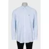 Men's blue printed shirt