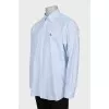 Men's blue printed shirt