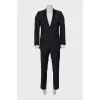 Men's black wool suit