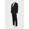 Men's black wool suit