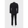 Men's black wool suit