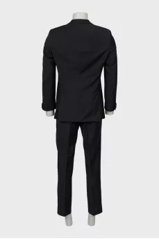 Men's black wool suit