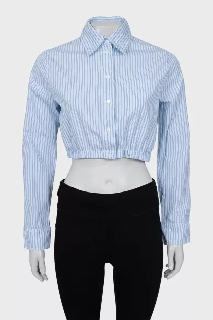 Cropped striped shirt