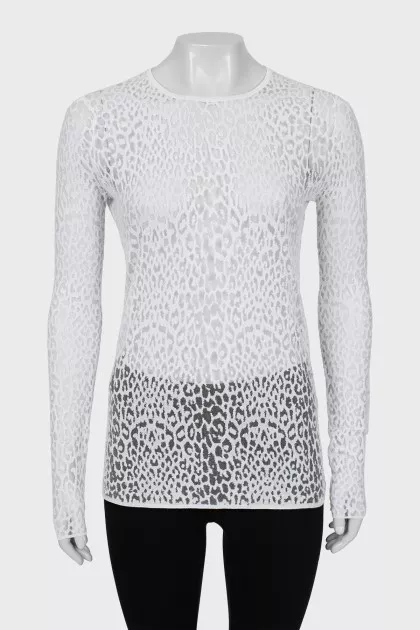 Translucent white long sleeve