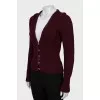 Knitted cardigan with a tapered cut