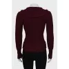Knitted cardigan with a tapered cut