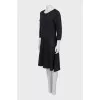 Fitted dress with flared skirt