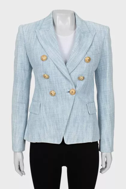 Jacket with accent buttons