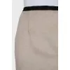 Beige wool skirt