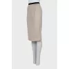 Beige wool skirt